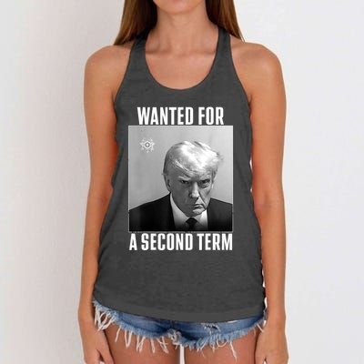 Trump Wanted For A Second Term Women's Knotted Racerback Tank