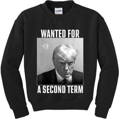 Trump Wanted For A Second Term Kids Sweatshirt