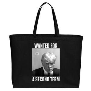 Trump Wanted For A Second Term Cotton Canvas Jumbo Tote