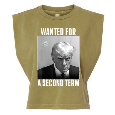 Trump Wanted For A Second Term Garment-Dyed Women's Muscle Tee