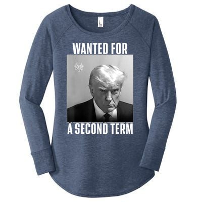 Trump Wanted For A Second Term Women's Perfect Tri Tunic Long Sleeve Shirt