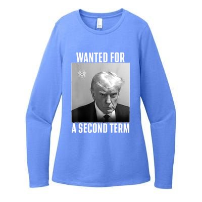 Trump Wanted For A Second Term Womens CVC Long Sleeve Shirt