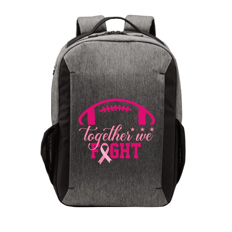 Together We Fight Breast Cancer Awareness Football Ribbon Vector Backpack