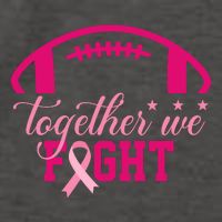 Together We Fight Breast Cancer Awareness Football Ribbon Vector Backpack