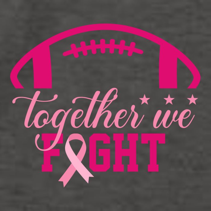 Together We Fight Breast Cancer Awareness Football Ribbon Vector Backpack