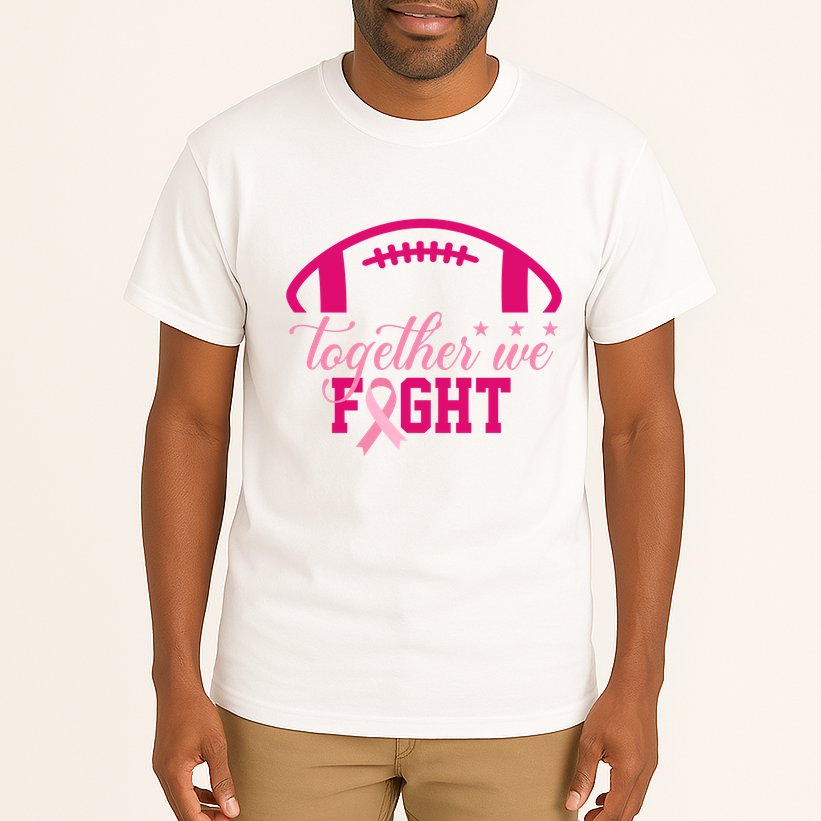 Together We Fight Breast Cancer Awareness Football Ribbon Tall T-Shirt