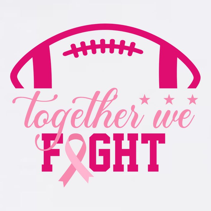 Together We Fight Breast Cancer Awareness Football Ribbon Baby Bodysuit