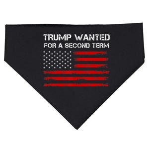 Trump Wanted For Second Term 2024 Support Trump For President USA-Made Doggie Bandana