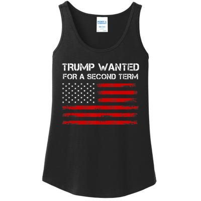 Trump Wanted For Second Term 2024 Support Trump For President Ladies Essential Tank