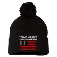 Trump Wanted For Second Term 2024 Support Trump For President Pom Pom 12in Knit Beanie