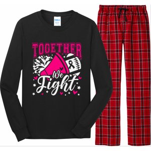 Together We Fight Breast Cancer Awareness Pink Ribbon Long Sleeve Pajama Set