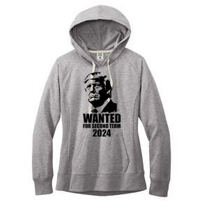 Trump Wanted For Second Term Women's Fleece Hoodie