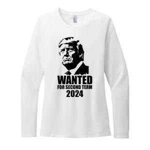 Trump Wanted For Second Term Womens CVC Long Sleeve Shirt