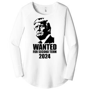 Trump Wanted For Second Term Women's Perfect Tri Tunic Long Sleeve Shirt