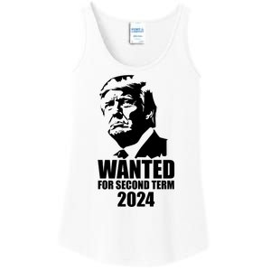 Trump Wanted For Second Term Ladies Essential Tank