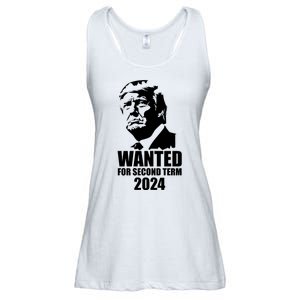 Trump Wanted For Second Term Ladies Essential Flowy Tank