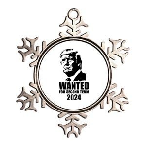 Trump Wanted For Second Term Metallic Star Ornament