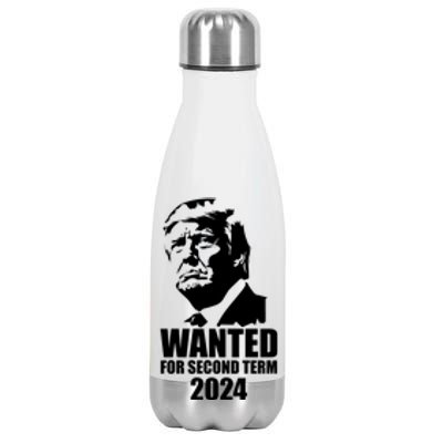 Trump Wanted For Second Term Stainless Steel Insulated Water Bottle