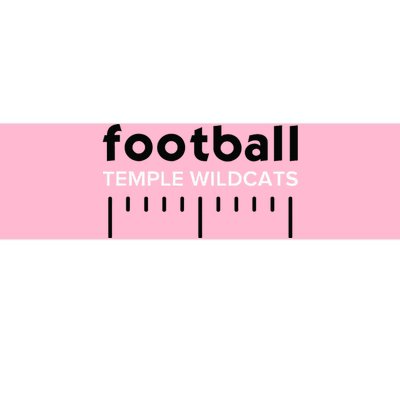 Temple Wildcats Football Lines Hs Bumper Sticker