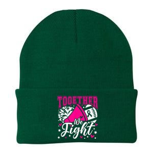 Together We Fight Breast Cancer Awareness Pink Ribbon Wo Knit Cap Winter Beanie