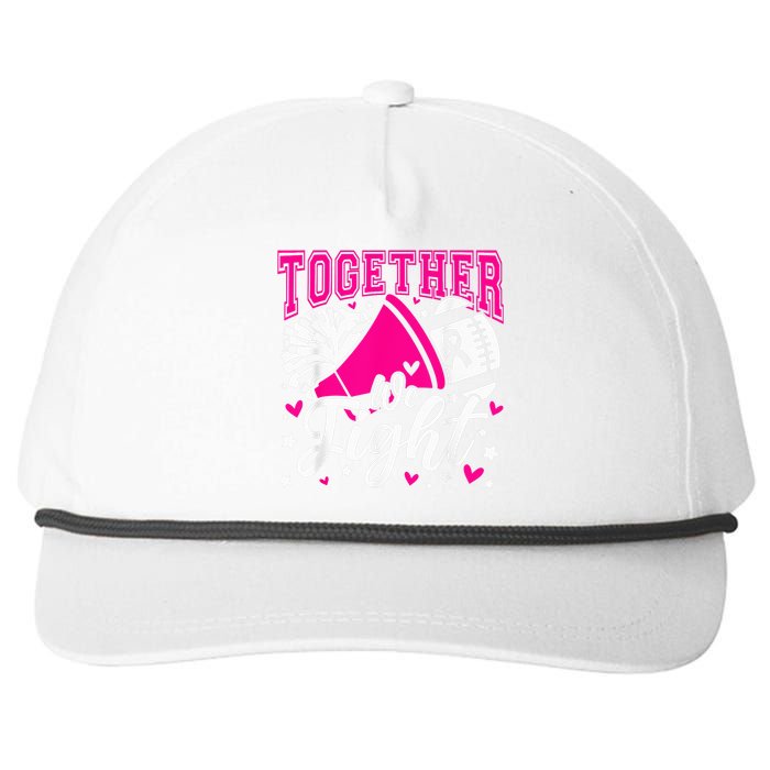 Together We Fight Breast Cancer Awareness Pink Ribbon Wo Snapback Five-Panel Rope Hat