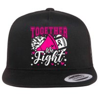 Together We Fight Breast Cancer Awareness Pink Ribbon Wo Flat Bill Trucker Hat