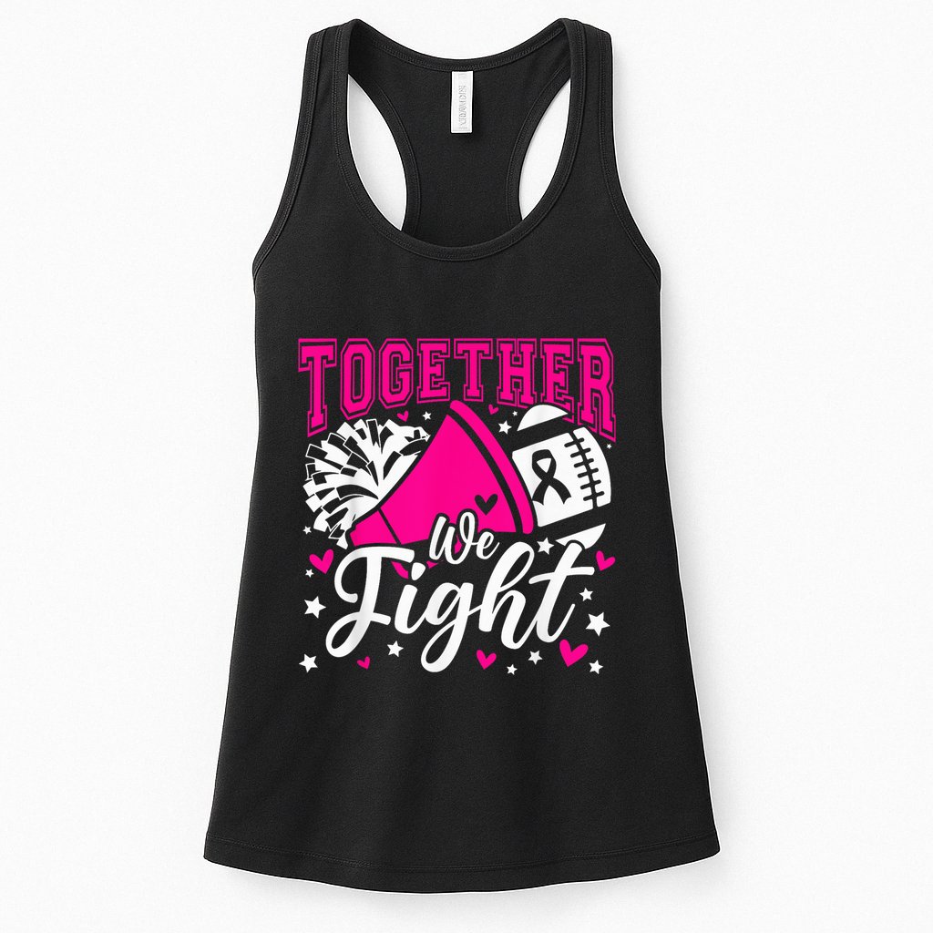 Together We Fight Breast Cancer Awareness Pink Ribbon Wo Womens Tank Top