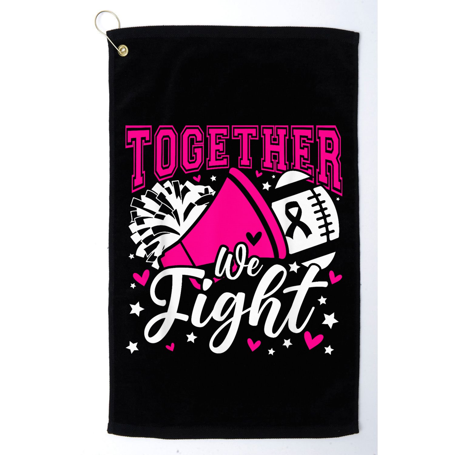 Together We Fight Breast Cancer Awareness Pink Ribbon Wo Golf Towel