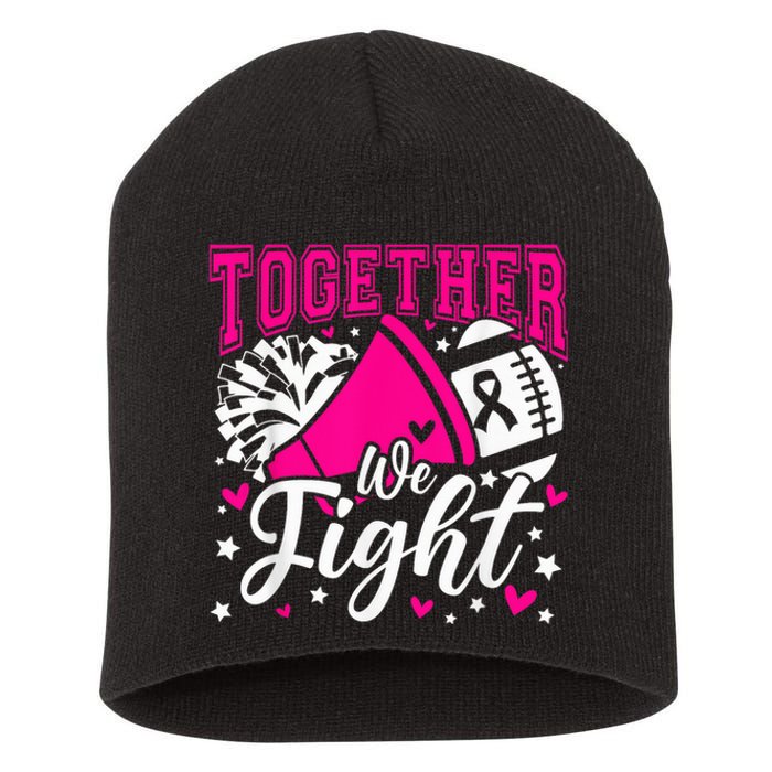 Together We Fight Breast Cancer Awareness Pink Ribbon Wo Short Acrylic Beanie