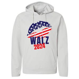 Tim Walz For President 2024 Performance Fleece Hoodie