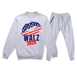 Tim Walz For President 2024 Premium Crewneck Sweatsuit Set