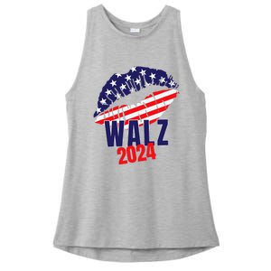 Tim Walz For President 2024 Ladies PosiCharge Tri-Blend Wicking Tank