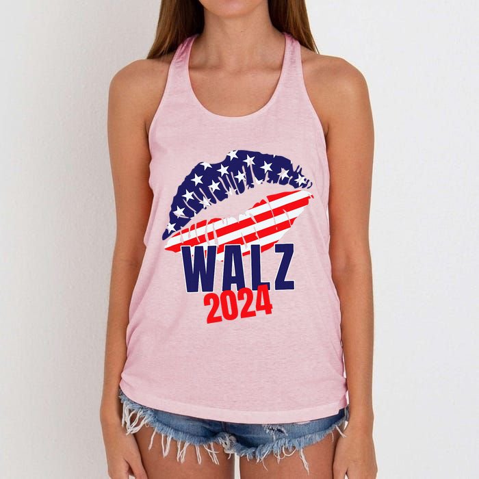 Tim Walz For President 2024 Women's Knotted Racerback Tank