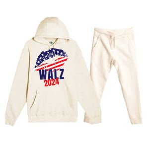 Tim Walz For President 2024 Premium Hooded Sweatsuit Set