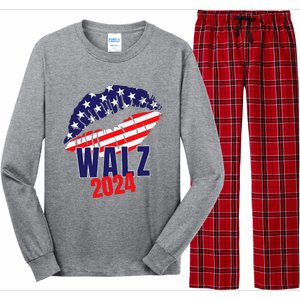 Tim Walz For President 2024 Long Sleeve Pajama Set