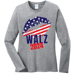 Tim Walz For President 2024 Ladies Long Sleeve Shirt