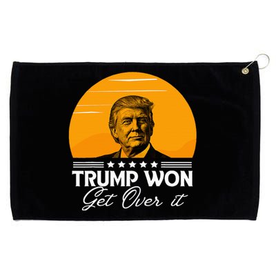 Trump Won Get Over It Trump 2024 Grommeted Golf Towel