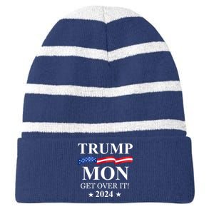 Trump Won Get Over It Striped Beanie with Solid Band