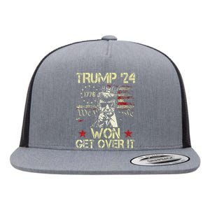 Trump Won Get Over It 2024 Flat Bill Trucker Hat