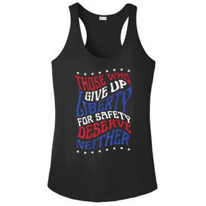 Those Who Give Up Liberty For Safety Deserve Neither 2024 Ladies PosiCharge Competitor Racerback Tank