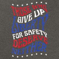 Those Who Give Up Liberty For Safety Deserve Neither 2024 Cotton Canvas Backpack