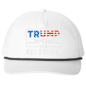 Trump Won Get Over It 2024 Election Trump Wins 2024 Snapback Five-Panel Rope Hat