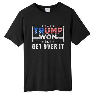 Trump Won Get Over It 2024 Election Trump Wins 2024 Tall Fusion ChromaSoft Performance T-Shirt