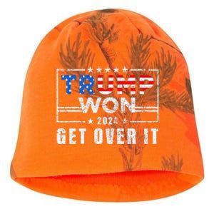 Trump Won Get Over It 2024 Election Trump Wins 2024 Kati - Camo Knit Beanie