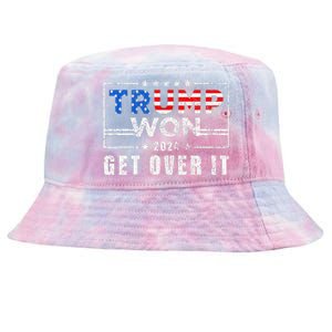 Trump Won Get Over It 2024 Election Trump Wins 2024 Tie-Dyed Bucket Hat