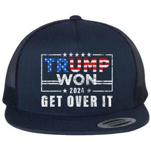 Trump Won Get Over It 2024 Election Trump Wins 2024 Flat Bill Trucker Hat