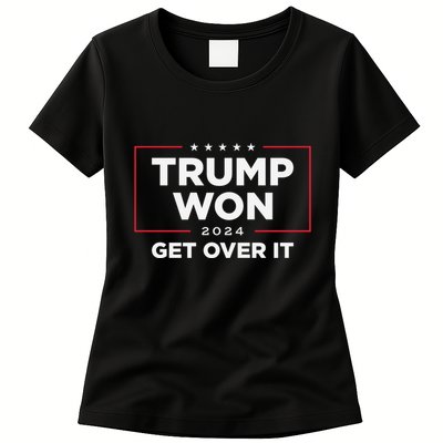 Trump Won Get Over It 2024 Womens T-Shirt