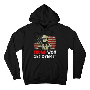 Trump Won Get Over It Patriotic Pro Trump Anti Kamala Funny Hoodie