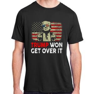 Trump Won Get Over It Patriotic Pro Trump Anti Kamala Funny Adult ChromaSoft Performance T-Shirt