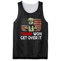 Trump Won Get Over It Patriotic Pro Trump Anti Kamala Funny Mesh Reversible Basketball Jersey Tank